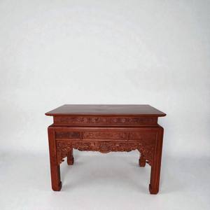 Table d'autel traditionnelle vietnamienne Nhu Y à un niveau en bois Huong avec détails sculptés élégants - Product Image 3