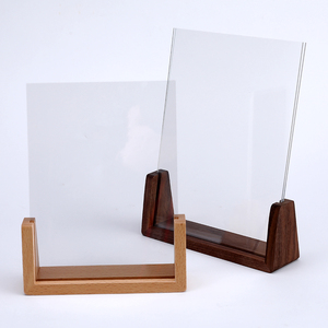 Mesa moderna en forma de U, exhibición de escritorio, accesorios para álbumes de fotos, soporte, marcos de fotos de madera maciza de nogal para decoración del hogar - Product Image 6