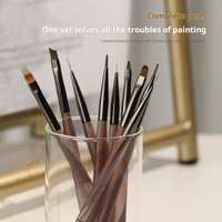 Vente en gros, lot de 9 pinceaux pour manucure en acrylique, outils peints, stylo de photothérapie, stylo à cordes