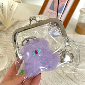 <span class=keywords><strong>กระเป๋า</strong></span>เงินใส่เหรียญไวนิลใสขนาดเล็ก<span class=keywords><strong>กระเป๋า</strong></span>ใส่เงินสด PVC ใสมีช่องล็อคแบบเปิด - Product Image 3