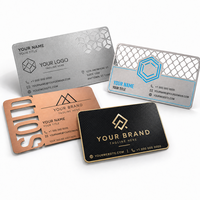 Cartes de visite métalliques personnalisées avec logo, en acier inoxydable noir mat, gravées, cartes de membre en PVC plastique imprimées