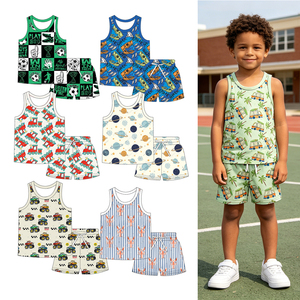 Completo Set Estivo per Bambini: Canotta Senza Maniche e Pantaloncini Personalizzabili con Stampa - Hot Sale - Product Image 1