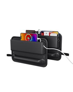 Car Seat <b>Gap</b> Filler With Cup Holder Front Seats Car Adjustable <b>Gap</b> Filler With Pockets Leather Car Seat Organizer and Storage - Product Image 1