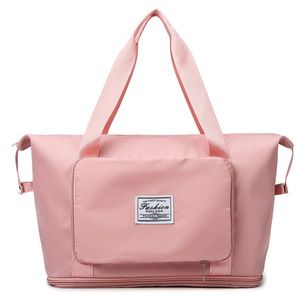 กระเป๋าสะพายไหล่ผู้หญิงขนาดใหญ่พับได้ ผ้าอ๊อกซ์ฟอร์ดกันน้ำ กระเป๋าถือผ้าอ๊อกซ์ฟอร์ดสำหรับเดินทาง - Product Image 1