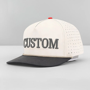 Casquettes de baseball personnalisées avec logo brodé 3D, 5 panneaux, style sportif, lettres personnalisées, découpées au laser, perforées, imperméables, casquettes de <span class=keywords><strong>golf</strong></span> type trucker - Product Image 1