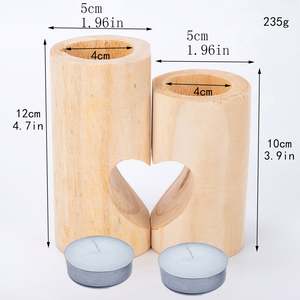 Candelabro de madera para fiesta de San Valentín, decoración elegante para bodas y celebraciones con portavelas de madera - Product Image 4