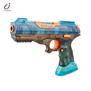 Чэнджи Новый крутой водяной пистолет игрушка открытый бассейн амфибия прозрачный 2 в 1 полный электронный пистолет водяная игрушка - Product Image 1