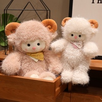 Großhandel Niedliches Schaf-Plüschtier mit Schal, Weiches Stofftier, Flauschiges Bauernhof-Tier-Plüschtier für Kinder, Sofa, Schlafzimmer-Deko, Geburtstagsgeschenk