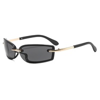 99105 Nouvelles Lunettes de Soleil Carrées Couleur Bonbon UV400 Luxe Homme et Femme Tendance Métal Futuriste Y2K Universelles Gafas De Sol