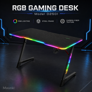 Modern Ergonomic L Shaped Gaming <b>Desk</b> with Monitor Shelf, <b>Corner</b> Gaming <b>Computer</b> <b>Desk</b> for Dual Monitor Setups - Product Image 4