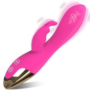 Vibrador de conejo a prueba de agua OEM/ODM-Estimulador de clítoris recargable con vibración dual, masajeador de punto G, juguete sexual para adultos para mujeres - Product Image 2