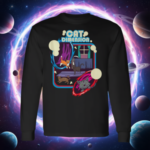 Camiseta de manga larga Cat Dimension Portal Adventure Sci-Fi Cats - Product Image 3