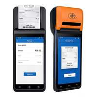 Terminal POS Genggam Android 13 HD 5,5 Inci dengan Pembayaran NFC, Printer Thermal, Scanner, 8-Core 1.6GHz, Dual SIM, 16GB