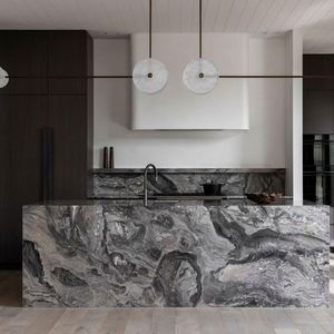 Modern Custom <b>Kitchen</b> Cabinet MDF Lacquer Stainless Carcase Sink Accessories Glass Door Hinge Faucet for Hotels Apartments Flat - Product Image 2