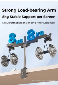 Soporte de Escritorio para Dos Monitores de 14-27 Pulgadas, Soporte para Pantalla <span class=keywords><strong>Doble</strong></span>, Cada Pantalla Soporta 8 kg, Movimiento Completo de 360 Grados °   Girar ±45° °   Inclinación - Product Image 5