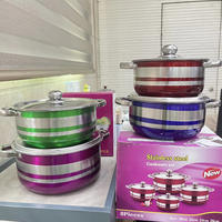 Ensemble de 4 casseroles en acier inoxydable pour induction, avec couvercles, casseroles et marmites durables pour la maison et les restaurants