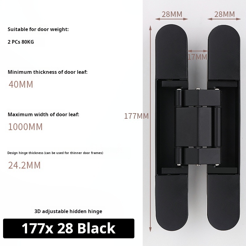 Black [177*28] 3D hinge