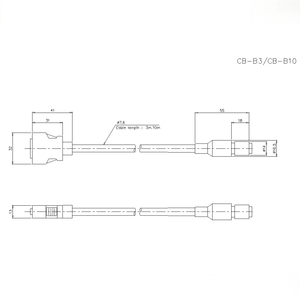 키엔스 CB-B3/CB-B5/CB-B10 센서 헤드-컨트롤러 케이블, IP67 등급, PVC 소재, 레이저 프로파일러 측정 시스템용 - Product Image 2