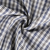 Tissu de Chemise Natté Teint en Fil avec Effet Flammé, Design Moderne 45TC