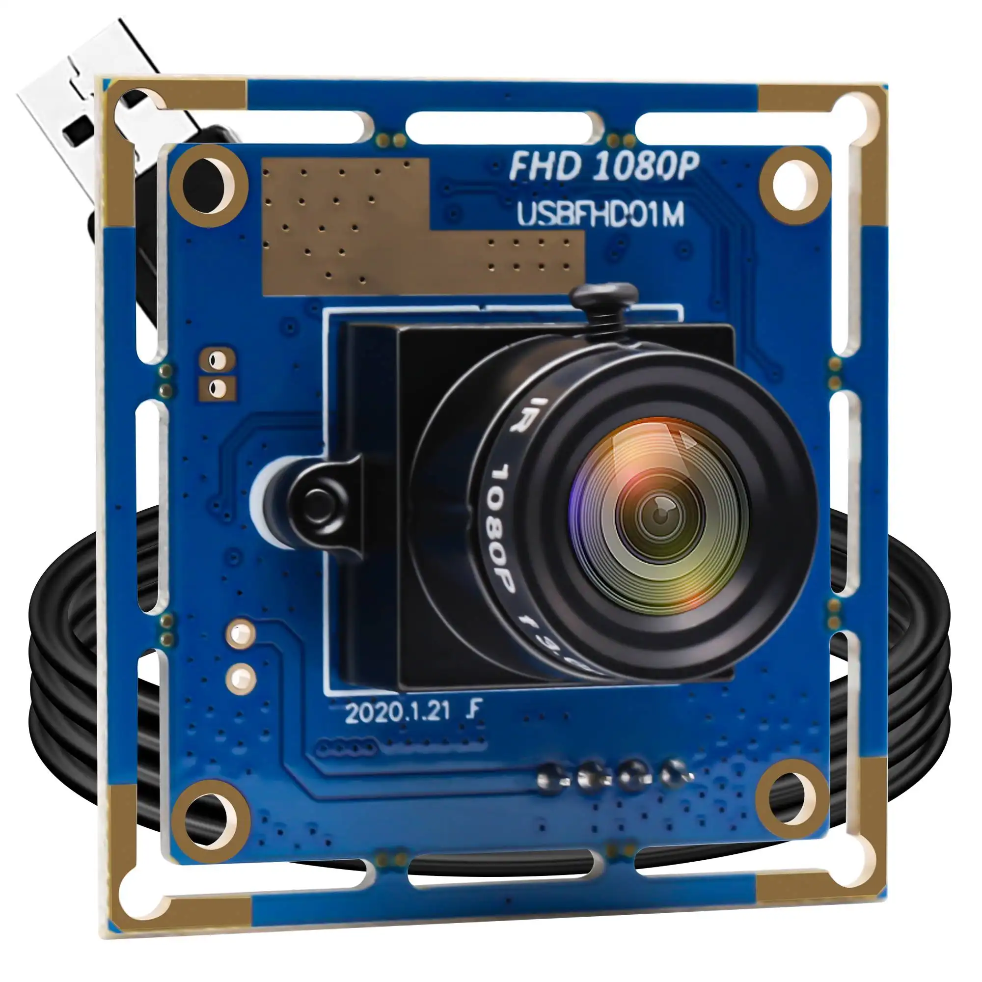 ELP 2mp HD module de caméra usb 1080p pilote gratuit OV2710 caméra carte usb VGA 100FPS 720P 60fps 1080P 30fps usb appareil photo numérique