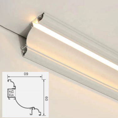65*65 Ceiling LED Cover Light Aluminum Profiles Light Corner Shape Modern Ceiling Trim for Bedroom Living Room