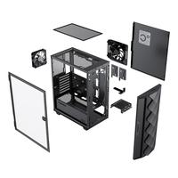 GAMEMAX Micro ATX Supporting ARGB Fan Strip Gaming Case RTX3080 Gamer MID Tower Steel PC Case for Desktop Computer
