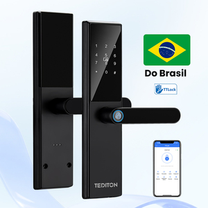 Tediton fechadura kỹ thuật số inteligente nhà Wifi RFID khách sạn khóa cửa thông minh khóa với máy ảnh và sinh trắc học - Product Image 1