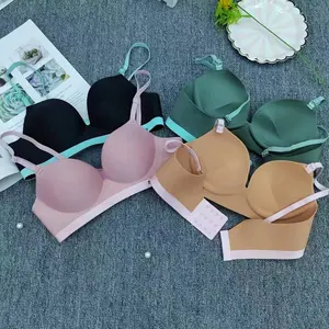 Ladies' Daily Bras High Quality Comfortable Fashion Push Up Simple Breathable Wire Free Smooth One-piece Seamless