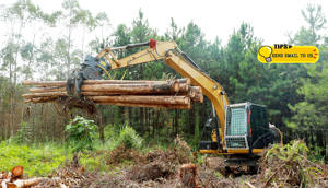 รถพ่วงติดเครนยกซุงแบบหมุนได้ พร้อมเครนยกซุง รถพ่วงติดเครนยกซุงสำหรับรถขุด - Product Image 2