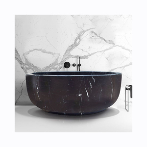 Bañera de Mármol Blanco Independiente para Decoración del Hogar, Bañera de Piedra de Diseño Moderno para Interiores - Product Image 3