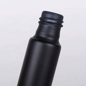 Envase de Perfume Vacío para Aceites Esenciales Cosméticos, Botella de Vidrio de 10 ml, Botella Roll-on Negra Esmerilada - Product Image 6