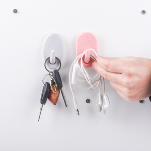 Wall Mounted Self Adhesive <b>Hooks</b> Rectangle PP Plastic Heavy Duty For <b>Kitchen</b> Bathroom Storage Clothes Hanging 3 Pack - Product Image 3