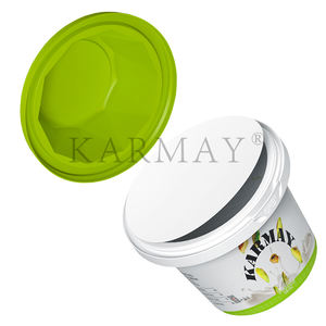 Tasse de yaourt à la crème sure verte ronde de 250ml de qualité alimentaire en PP avec céréales et couvercle transparent - Product Image 4