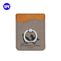 PULSEN Dompet Penyimpan Kartu Ponsel Kulit, Dudukan Kartu Ponsel Kulit Desainer Universal Leatherette