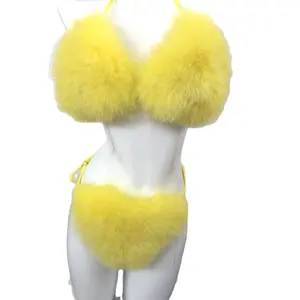 2023 New sexy phong cách bất Fox Fur Bra đối với phụ nữ