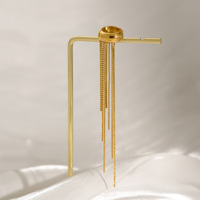 NOUVEAU BOUCLES D'OREILLES UNIQUES BRÉSILIENNES MEDUSA TAMPON CHANDELIER 2025 Dazan Plaqué Or 18k Hypoallergénique Bijoux de danseuse en acier inoxydable