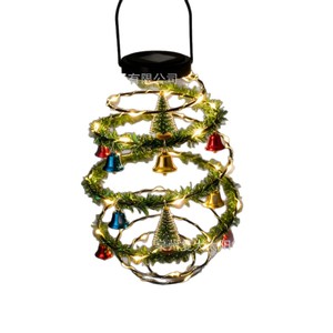 Guirlandes lumineuses solaires en spirale, lampe suspendue décorative en fer à LED, éclairage extérieur imperméable pour les fêtes - Product Image 5