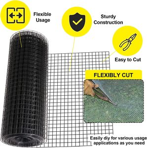 Tela de hardware de protección Gopher, malla de 1 pulgada, alambre soldado galvanizado en caliente, valla de alambre soldado resistente, calibre 17 - Product Image 4