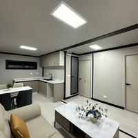 Maison conteneur extensible de luxe personnalisée de 20 pieds ou 40 pieds, préfabriquée en acier, pour hôtel, bureau ou habitation, avec 2 chambres