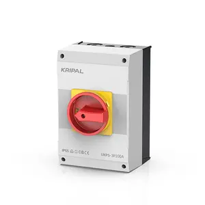 Kripal on-off 100A電気絶縁スイッチ230v低電圧スイッチギア用ロータリーロードスイッチディスコネクター