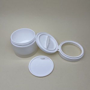 Vente en gros 50g 100g 120g 150g Pot de tampon de toner à double paroi avec <span class=keywords><strong>pince</strong></span> à épiler Pot de masque de crème à récurer avec cuillère - Product Image 5