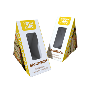 Scatole di Carta Bianca Personalizzate per Imballaggio <span class=keywords><strong>Sandwich</strong></span>, Confezioni Monouso per Pane e Dessert - Product Image 2