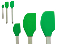 Ensemble de spatules en silicone de qualité alimentaire Refine Factory avec manche en bois de plage, outils de pâtisserie, ustensiles de cuisine, spatules à mélanger en silicone
