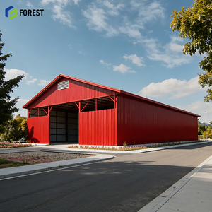 โรงงานโครงสร้างเหล็กสำเร็จรูปสำหรับเก็บสินค้าโลจิสติกส์ ประหยัดพลังงาน แข็งแรง ทนทาน ขนาด 100x100x20 เมตร - Product Image 1