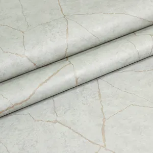 New Cement Marble Texture PVC Film Laminate Kitchen Cabinet Wrap Furniture PVC Marble Cement Metal Decorative Film