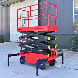 Economy 4-18m Mobile Compact 4 Wheels Hydraulic Electric Scissor Lift Table