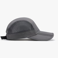 Fabricante de gorras deportivas logotipo bordado personalizado 5 paneles ala curva gorras para correr sombrero