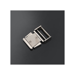 Hebilla de cinturón metálica ajustable, de aleación de zinc plateada, deslizante y duradera para cinturones - Product Image 3