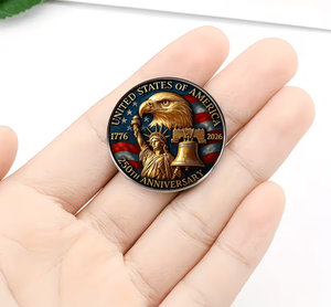 Moneta Commemorativa 250° Anniversario dell'<span class=keywords><strong>Aquila</strong></span> Calva Dipinta, Regalo Aziendale, Souvenir, Artigianato in Metallo, Moneta da Collezione - Product Image 3