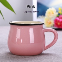 Lot de tasses en céramique émaillée style vintage Raylon, 150/250/350 ml, personnalisables avec logo, pour café et thé, compatibles micro-ondes et lave-vaisselle